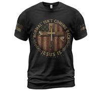 Manica Corta Jesus Is Lord,American Flag,Christianty,Religious Short Sleeve Comoda Mezza Manica Morbide Crew Neck T-Shirt per Escursionismo Running Campeggio XL