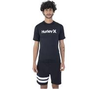 Hurley OAO Quickdry Rashguard SS Maglietta Rash Guard, Nero, L Uomo