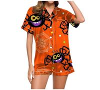 Manica Corta per l'estate Classica Set Pigiama Larga Morbido Divertente Babydoll Leggero A Buon Mercato Grandi Dimensioni Casual Camicie Da Notte Manica Corta Stampato Grafica Loungewear Estate