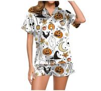 Manica Corta per l'estate Classica Set Pigiama Larga Morbido Divertente Babydoll Leggero A Buon Mercato Grandi Dimensioni Casual Camicie Da Notte Manica Corta Stampato Grafica Loungewear Estate