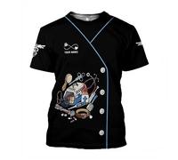 Manica Corta Personalized Vet Tech for Veterinarian, Veterinary Medicine Technician Paw Dog Cat Animal Love T-Shirt Uomo Unisex Mezza Manica Casual Short Sleeve per Lavoro Campeggio S