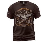 Manica Corta Thats What I Do I Fix Stuff,I Fix Stuff And Know Things T-Shirt Uomo Casual Crew Neck T-Shirt Morbide Short Sleeve per Campeggio Lavoro Escursionismo S