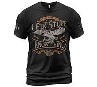 Manica Corta Thats What I Do I Fix Stuff,I Fix Stuff And Know Things T-Shirt Uomo Sport Mezza Manica Comoda Crew Neck T-Shirt per Campeggio Lavoro Escursionismo S