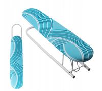 KADAX Asse da stiro compatto, 53 x 13 cm, con base in schiuma da 5 mm e rivestimento per asse da stiro rimovibile, per ferro da stiro a vapore (bianco)