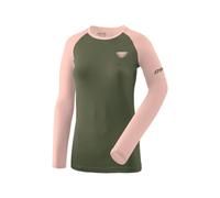 Maglia Dynafit Alpine Pro manica lunga verde oliva rosa chiaro donna - L