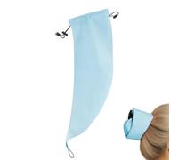 Manica lunga impermeabile per capelli, riutilizzabile, regolabile, per lavare la coda di cavallo, per donne, doccia, viaggi, piscina, spiaggia (blu, 1 pezzo)