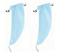 Manica lunga impermeabile per capelli, riutilizzabile, regolabile, per lavare la coda di cavallo, per donne, doccia, viaggi, piscina, spiaggia (blu, 2 pezzi)
