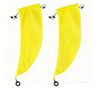 Manica lunga impermeabile per capelli, riutilizzabile, regolabile, per lavare la coda di cavallo, per donne, doccia, viaggi, piscina, spiaggia (giallo, 2 pezzi)