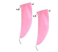 Manica lunga impermeabile per capelli, riutilizzabile, regolabile, per lavare la coda di cavallo, per donne, doccia, viaggi, piscina, spiaggia (rosa, 2 pezzi)