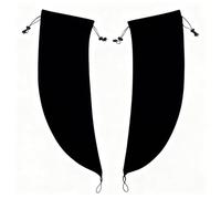 Manica lunga impermeabile per capelli, riutilizzabile, regolabile, per lavare la coda di cavallo, per donne, doccia, viaggi, piscina, spiaggia (nero, 2 pezzi)
