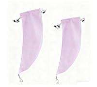 Manica lunga impermeabile per capelli, riutilizzabile, regolabile, per lavare la coda di cavallo, per donne, doccia, viaggi, piscina, spiaggia (viola, 2 pezzi)