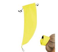 Manica lunga impermeabile per capelli, riutilizzabile, regolabile, per lavare la coda di cavallo, per donne, doccia, viaggi, piscina, spiaggia (giallo, 1 pezzo)