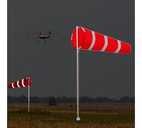 Manica per la misurazione del vento, Kit Manica A Vento Indicatore Di Direzione Del Con Asta E Cintura Riflettente 80-150 cm(150 cm (59"))