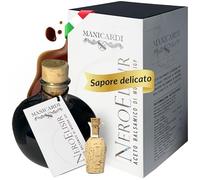 MANICARDI Aceto Balsamico Invecchiato di Modena IGP, Elisir Nero - Prodotto Italiano Perfetto per Formaggi, Verdure, Carni Arrosto, Fragole e Gelato, da 250 ml