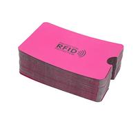 Maniche con sche anti -scansione 100 pezzi Fit schiera per protezione del furto anti magnetico Porta card portatili per carte di credito Carte d'identità Carte d'identità (Rosato)