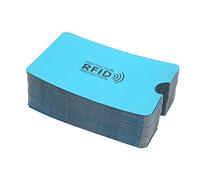 Maniche con sche anti -scansione 100 pezzi Fit schiera per protezione del furto anti magnetico Porta card portatili per carte di credito Carte d'identità Carte d'identità (Blu)