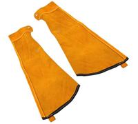 Maniche da lavoro in pelle per uomini e donne, 1 paio di protezioni per maniche per saldatori, maniche resistenti al calore, pelle bovina e rivestimento antiaderente e resistente alla fiamma,