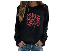 Maniche Donne O-Collo Camicetta Maglione Lungo Casual Vasi per Stampa Una Camicetta Donna Scimmia T Shirt, Nero , XL