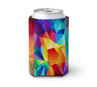 Maniche isolate riutilizzabili geometriche arcobaleno per tazze da caffè, divertenti e durevoli, in neoprene per bevande fredde e calde, porta bevande per caffè freddo