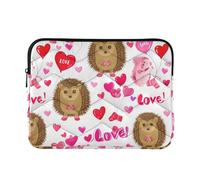 Maniche per computer portatili imbottite protezione animale Custodia per laptop Notebook Universale Business Travel Coperture per computer Pro 14 pollici manica carino cartone animato riccio cuore