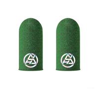 Maniche per pollice per dispositivi mobili da gioco con punte in fibra d'argento per supportare il tocco reattivo, i riflessi rapidi e il gioco (verde)