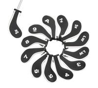 Maniche per testa da golf, coperte in ferro da golf - 12 x acconciature da golf,Numero di alfabeto design golf attrezzature, fan club sportivo in tutte le condizioni atmosferiche, compatibile av