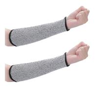 Maniche Resistenti al Taglio, 1 Paia Maniche Protettive per Braccio Protezioni per Braccia Manicotto del Braccio Manica Protezione, Guanto di Protezione Anti-taglio Grigio (senza Foro del Pollice)