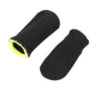 Maniche un Dito nel Fibra di Carbonio un 18 Pin per Giochi Mobili PUBG Stampa Schermo Maniche un Dito Nero e Giallo (16 Pezzi)