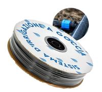 Manichetta gocciolante irrigazione a goccia 250 mt - 16mm - passo 20 cm - 8 mils - 2 litri per ora - Made in Italy (250 metri - 20 cm)