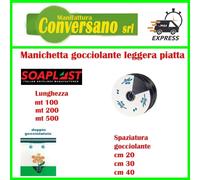 MANICHETTA GOCCIOLANTE PIATTA PER IRRIGAZIONE MTL 100-200-500 Passo 20-30-40cm