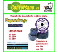 MANICHETTA GOCCIOLANTE PIATTA PER IRRIGAZIONE MTL 100-250-500 Passo 20-30cm.