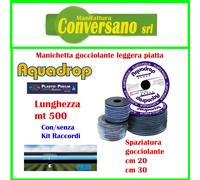 MANICHETTA GOCCIOLANTE PIATTA PER IRRIGAZIONE MTL 500 Passo 20-30cm.