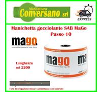 MANICHETTA GOCCIOLANTE SABMago a goccia c/labirinto passo10 lunghezza 2200 mt
