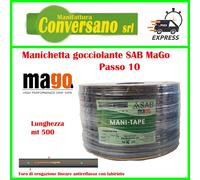 MANICHETTA GOCCIOLANTE SABMago a goccia c/labirinto passo10 lunghezza 500 mt