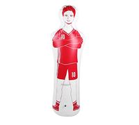 Manichini Gonfiabili da Calcio, Manichino da Allenamento per Calcio, Sacco da Boxe in PVC Spesso, Design per Bicchiere da Boxe, 40x160 cm (Rossa)