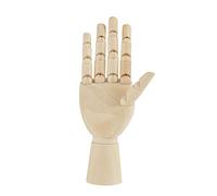 Manichino Artistico in Legno con Articolazioni, Modello di Mano Femminile per Studio di Disegno e Scultura, Anatomica Snodabile per Artisti