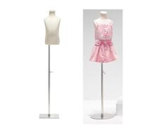 Manichino Bambini Sartoriale Biancheria Mannequin Con Base In Metallo Dorato Modelli Di Scena Negozio Di Abbigliamento Per Bambini Vetrina Altezza Regolabile(A,3 years old)