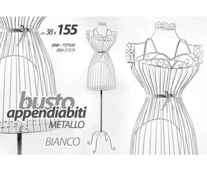 MANICHINO BUSTO APPEENDIABITI IN METALLO BIANCO 38155 CM ANJ-727535