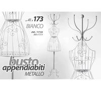 MANICHINO BUSTO APPEENDIABITI IN METALLO BIANCO 41173 CM ANJ-727528