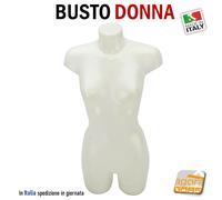 MANICHINO BUSTO TORSO UOMO DONNA MANICHINI NERO BIANCO BASE REGOLABILE X VETRINA