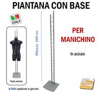MANICHINO BUSTO TORSO UOMO DONNA MANICHINI NERO BIANCO BASE REGOLABILE X VETRINA