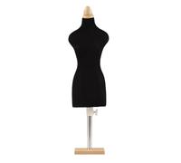 Manichino con spilli Completamente Scala 1:4 1:3 1:2 in Schiuma per Sartoria, manichino per Esposizione di Abiti da Tavolo Professionale Fe Torso Body (Colore: Nero, Dimensioni: 1/