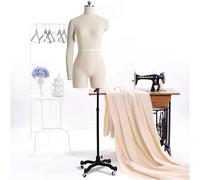 Manichino da cucito donna, taglia 0-20, per esposizione e progettazione sartoriale, busto regolabile in altezza, base mobile con freno,C-style-0