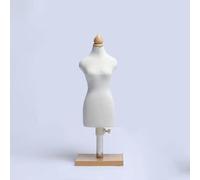 Manichino da sarta Mini Femminile, Espositore da Tavolo for manichino con Base in Legno, Modello for la Realizzazione di Modelli di Cucito(Square,45659)