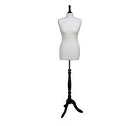 Manichino Da Sarto Femminile DELUXE Taglia 10 Crema Con Base Nera