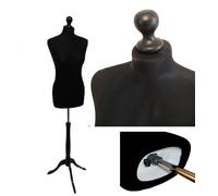 Manichino Da Sarto Femminile Taglia 14 Espositore Torso Nero