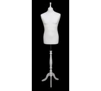 Manichino Da Sarto Maschile DELUXE Bianco Con Base Bianca
