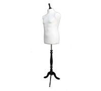 Manichino Da Sarto Maschile Deluxe Crema Con Base Nera