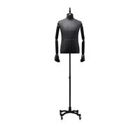 Manichino da uomo di grandi dimensioni, torso con base universale, modello in metallo ad altezza regolabile, manichino da vetrina per abbigliamento da uomo(B)