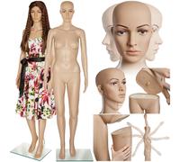 Manichino da Vetrina Manichino Sartoriale Girevole e Mobile Naturale Realistico